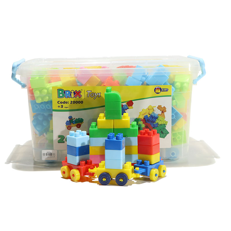 لگو خانه سازی 270 قطعه سطلی  لگو خانه سازی 20000 کوشا تویز