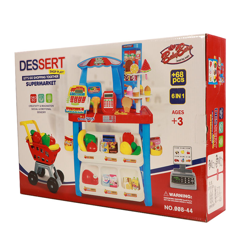 سوپر مارکت اسباب بازی مدل ال سی من با چرخ خرید 0844