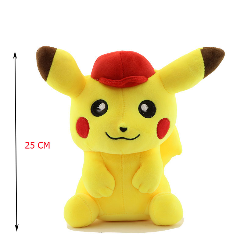 بیکاجو عروسک بیکاچو کلاه رنگی 25 سانتی