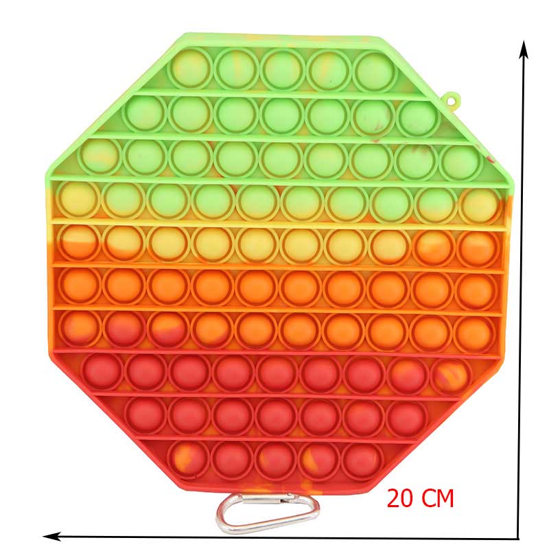 پاپ ايت رنگين کماني شش ظلعي بزرگ اسباب بازی پاپ ایت رنگين کماني شش ظلعي بزرگ