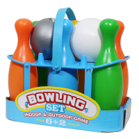 اسباب بازی بولینگ 6 عددی 2 توپه سبدی 