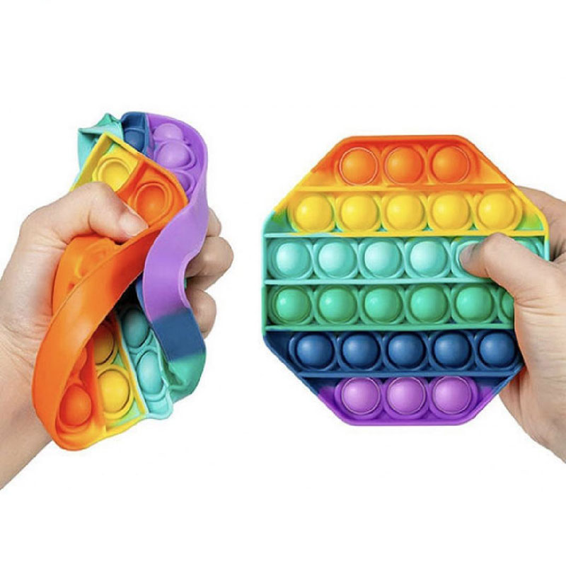 پاپیت  اسباب بازی پاپ ایت رنگین کمانی طرح شش ظلعی