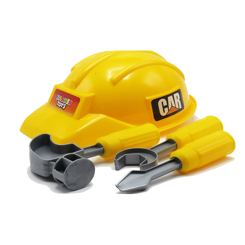 کلاه ایمنی و ابزار اسباب بازی زرین تویز